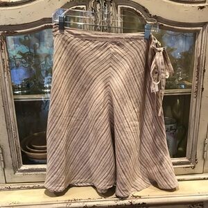Old Navy Beige Striped A-Line Skirt